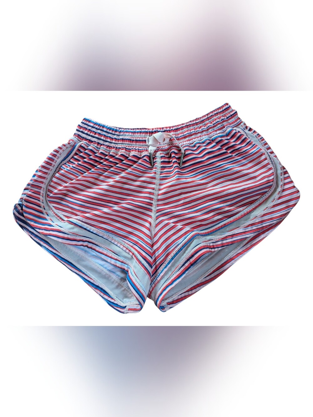 Lululemon Tiny Short Shorts Size 4 Blue Red Pink